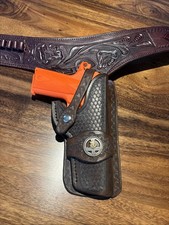 Colt 1911 Govt Cowboy Belt And Holster Rig Size 52 38/357 38 Super Cal Loops