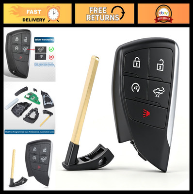 Smart Key Fob Replacement for GMC Sierra 1500 2500 3500 2022-2024, 5 Buttons, 43