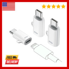 USB C to Lightning Adapter 3 Pack Mfi Certified Lightning Female to USB C