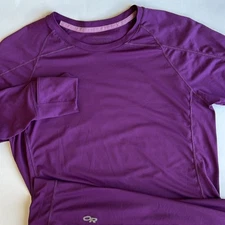 Outdoor Research Echo Purple Performance Lightweight LS Shirt Women's Large