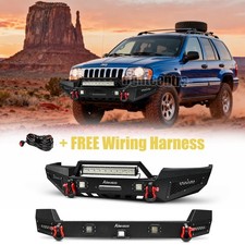 Aaiwa Steel Front Bumper Rear Bumper Fits 1999-2004 Jeep Grand Cherokee Wj Aaiwa Steel Front Bumper Rear Bumper Fits 1999-2004 Jeep Grand Cherokee Wj