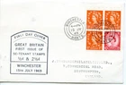 1963 WILDING BOOKLET PANE GREAT BRITAIN QE2 CACHET FDC WINCHESTER CDS PMKS VGC