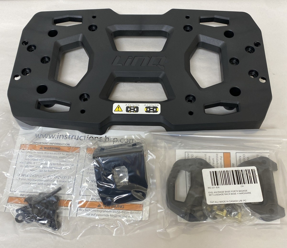 Ski-Doo LinQ Universal Snowmobile Rack For All Brands, BLK OEM
