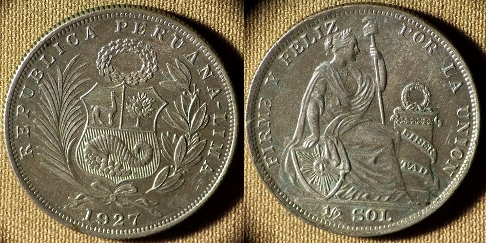 Peru : 1927 GM 1/2 Sol Gem BU #216 IR3061 | eBay