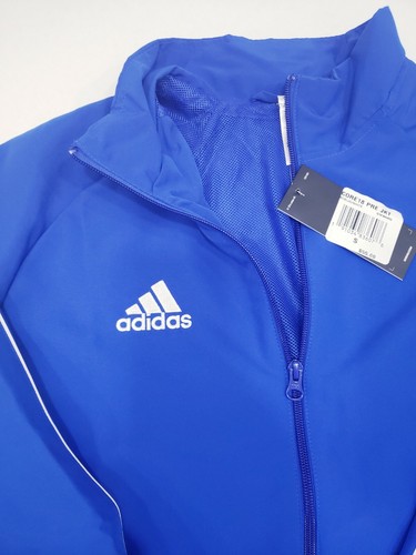 ADIDAS Core 18 Kurtka wstępna/poliester niebiesko-biała rozm. Small 55 USD  - Zdjęcie 1 z 7