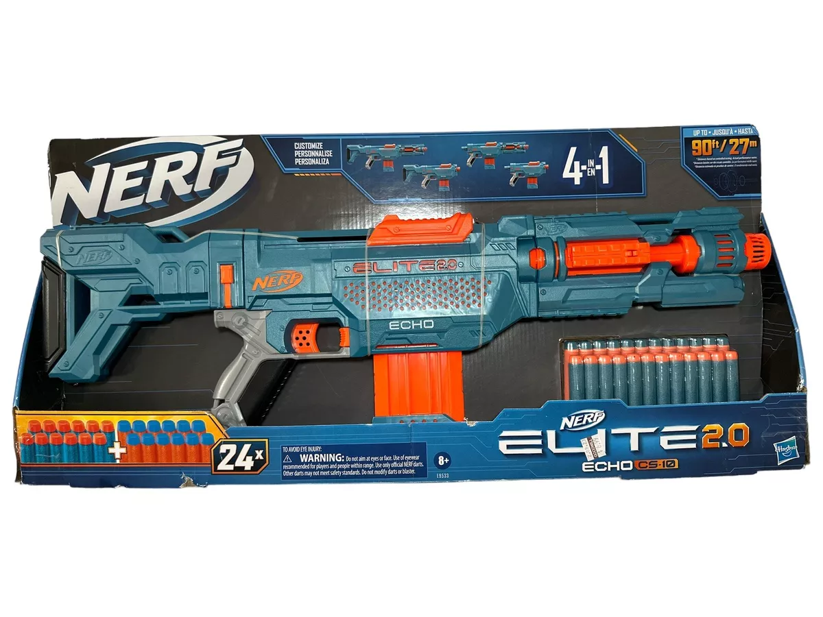 Nerf Elite 2.0 Echo CS-10, Comes with 24 Official Nerf Darts, Ages 8+ 