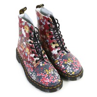 Dr Martens Women's Pascal Floral Clash Leather Lace Up Boot Multi Dr Martens Women's Pascal Floral Clash Leather Lace Up Boot Multi