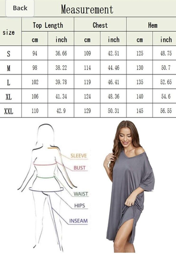 FENTENG 2-Pack Loose Pajama Dress Light and Steel Grey (Large) - Picture 2 of 8