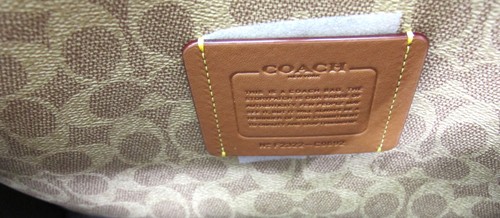NUEVO Auténtico Bolso de Hombro COACH Signature Colorblock Cuero SAUCE CIRUELA PROFUNDA - Imagen 5 de 7