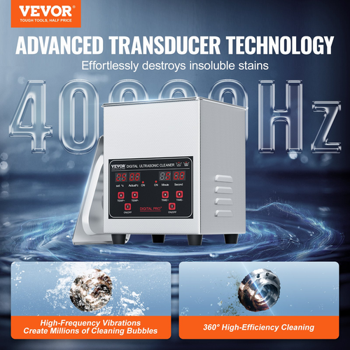 Professional Ultrasonic Jewelry Cleaning Machine, 1.3L Ultrasonic Cleaner with B - Picture 10 of 11