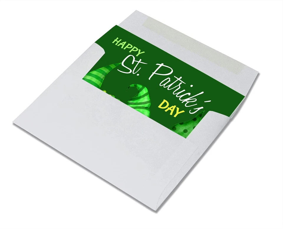 St. Patrick's Day Gnome Cards-Blank Inside & Envelopes-5.5"x4.25"-12 or 24 Packs - Image 4 of 4