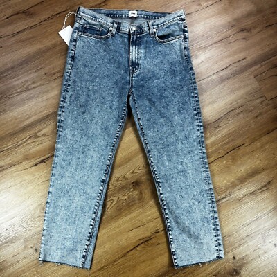 Women's Bree Mid Rise Raw Hem Edwin Cosmic 80's Wash 29 NWT Straight Ankle Jeans