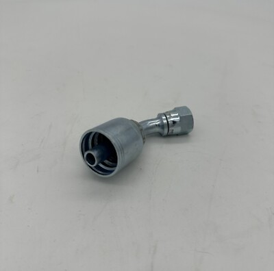FJX45-06-06 (50) Crimp Fitting 3/8  Hose & 3/8  JIC Female Swivel (bite to wire)