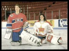 1993-94 SPORTS CONNECTIONS PROMO CARD PATRICK ROY MANON RHEAUME R81