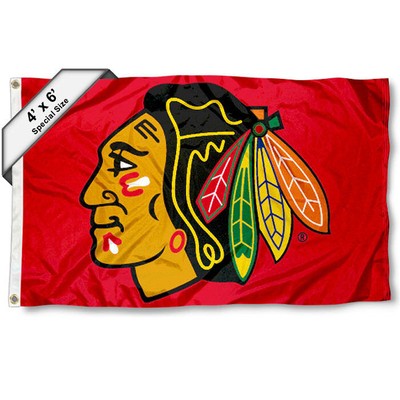 Chicago Blackhawks Big 4x6 Foot Flag