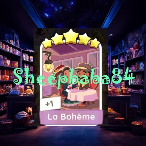 Monopoly Go La Boheme - Pegatina 5 estrellas - Imagen 1 de 1