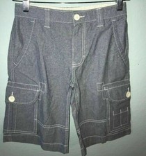Old Navy Boys Plaid/Chambray Shorts Sz 8, 8 Slim