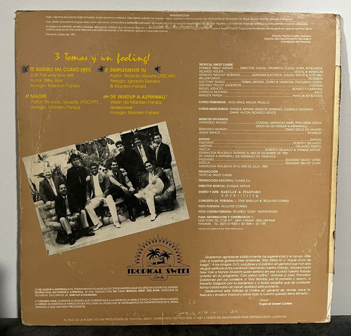 Tropical Sweet Caribe - Al Filo De La Acera , Salsa Lp Panama