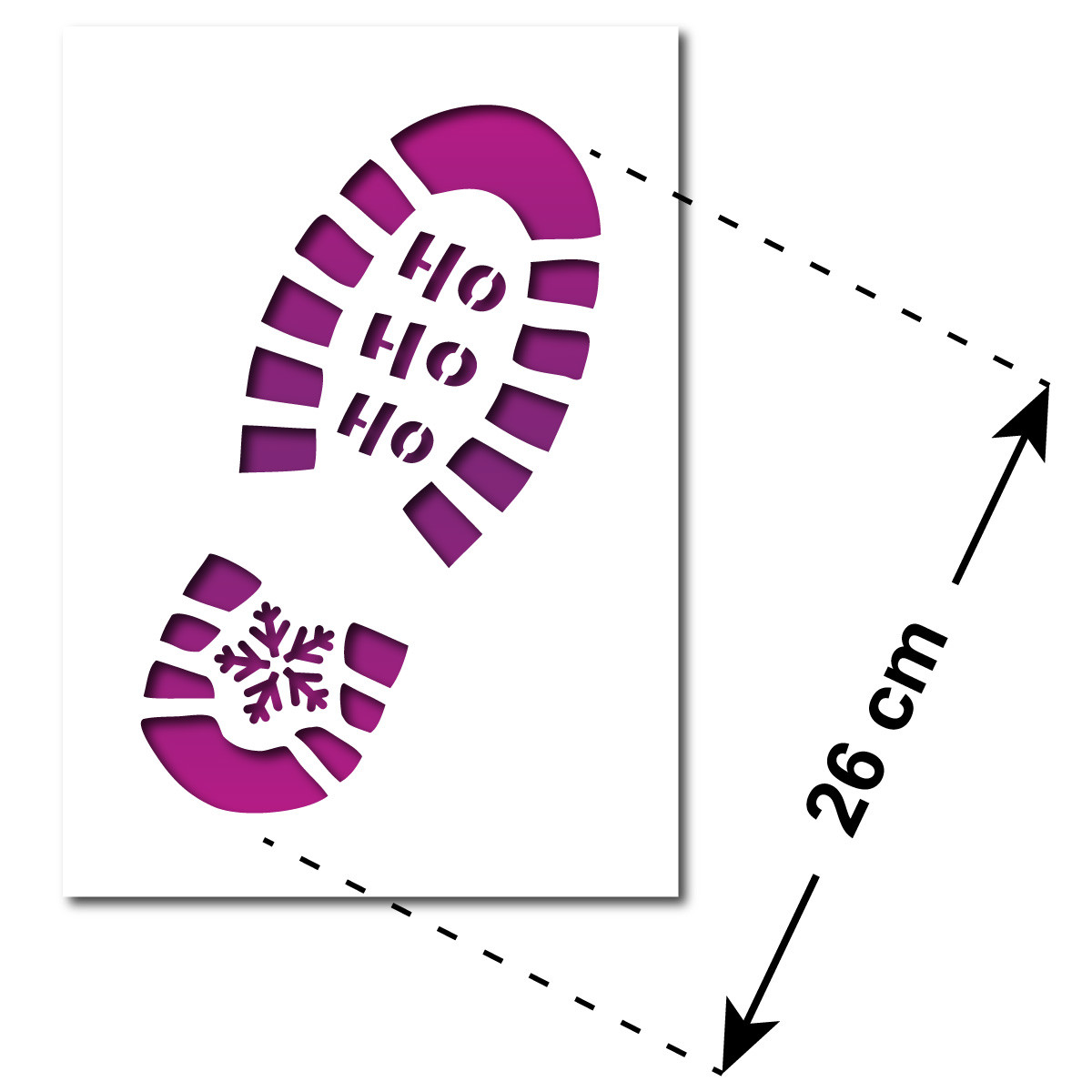 Santa's Boot Print Stencil - Christmas Eve Shoe Print Template | eBay santa-s-boot-print-stencil-christmas-eve-shoe-print-template-ebay