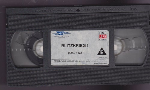 Blitzkreig 1939-1940 (VHS) The Century Of Warfare VHS video tape - Picture 3 of 3