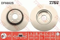 2X TRW DF6662S Bremsscheibe FüR Ford