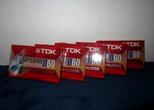 Sealed TDK Superior Normal Bias D60 Blank Recordable Cassette Tapes lot of 5