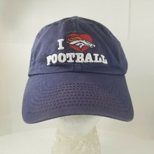 Denver Broncos NFL Headwear Blue Strapback Hat Cap Team Apparel I Heart Football