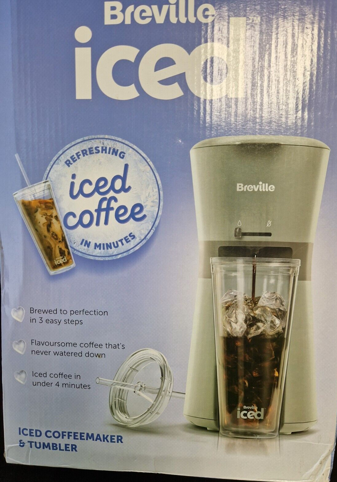 Breville Iced Coffee Maker | Single Serve Iced Coffee Machine Plus Coffee Cup