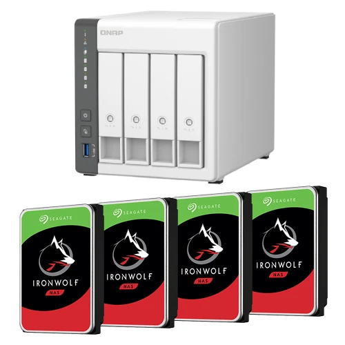 QNAP TS-433 NAS 16TB 40TB Best 4-Bay Storage with HDDs for Home & Small Business - Image 2 of 4