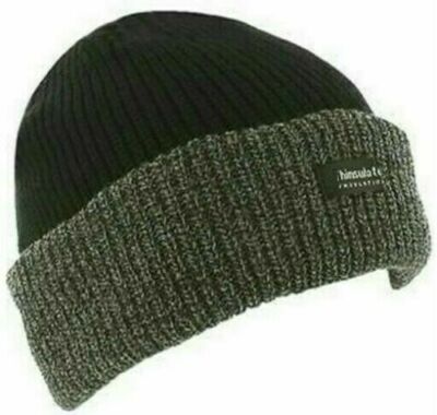 Herren Strick Thinsulate Isolieren Winter Wollig Outdoor Mütze Thermo Beanie Ski SET