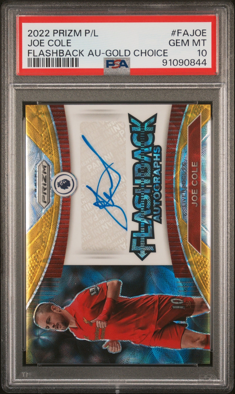 2022/23 Panini Prizm Joe Cole #FA-JOE Autograph Gold /10 PSA 10