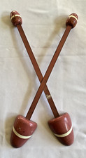 Vintage Pair of Women's Wood and Metal Pink Shoe Trees