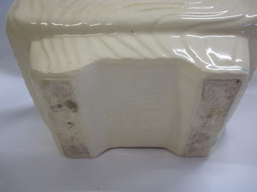 Vintage BRUSH USA #8 Planter Cream Swirl Footed Rectangle Pot 5.5 in 8.5 - Picture 6 of 7