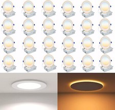 24 Pack 4 Inch Ultra-Thin LED Recessed Ceiling Light with Junction Box DIMMABLE