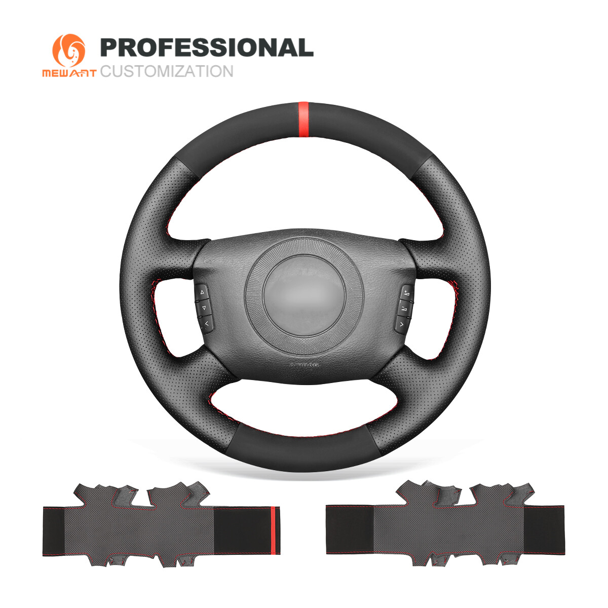 Genuine Leather Suede Car Steering Wheel Cover for Audi A4 A6 A8 L S4 Allroad