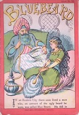 Bluebeard Vintage Story Series No 52 Colorful Illustrated Booklet Antique Tale