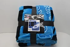 NFL Carolina Panthers Reverse Block Wordmark Double Sided Blanket, New