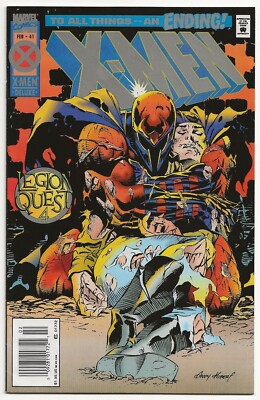 X-MEN #41   1995 KEY Marvel Comic. Legion Quest DEATH OF PROF. X!! NO CARDS.