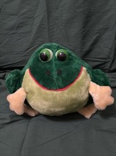 VINTAGE FERKY PLUSH FROG RUSS BERRIE GREEN LARGE