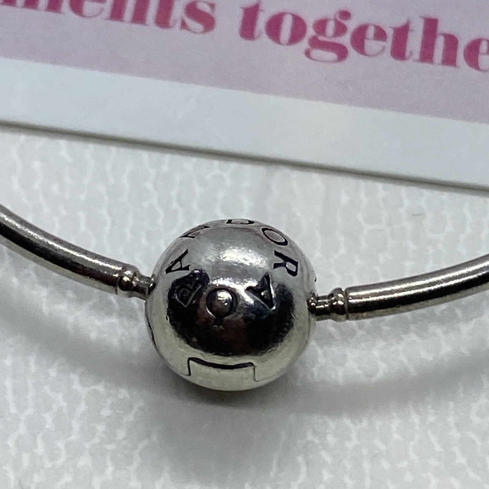 Pandora Silver ESSENCE Charm Bangle Bracelet 16cm… - image 7