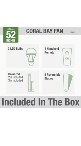 Hunter Coral Bay 52 LED Coral Bay 52" 5 Blade Indoor / Outdoor - Copper - Picture 6 of 8