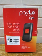 Samsung NOS Virgin Mobile Paylo Flip Phone Black  Virgin Mobile Sealed Package