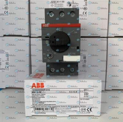 Démarreur Moteur Manuel ABB MS116-10 6.3-10A - Modèle 1SAM250000R1010, Neuf En Emballage D'Origine