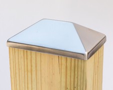 Stainless Steel 4x6 Pyramid Post Cap (3 1/2" x 5 1/2") for Fence & Deck Posts
