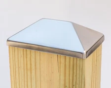 Stainless Steel 4x6 Pyramid Post Cap (3 1/2" x 5 1/2") for Fence & Deck Posts