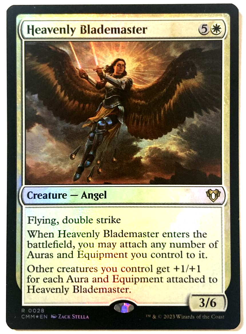 MTG Heavenly Blademaster FOIL Commander Masters 28 Angel NM | eBay
