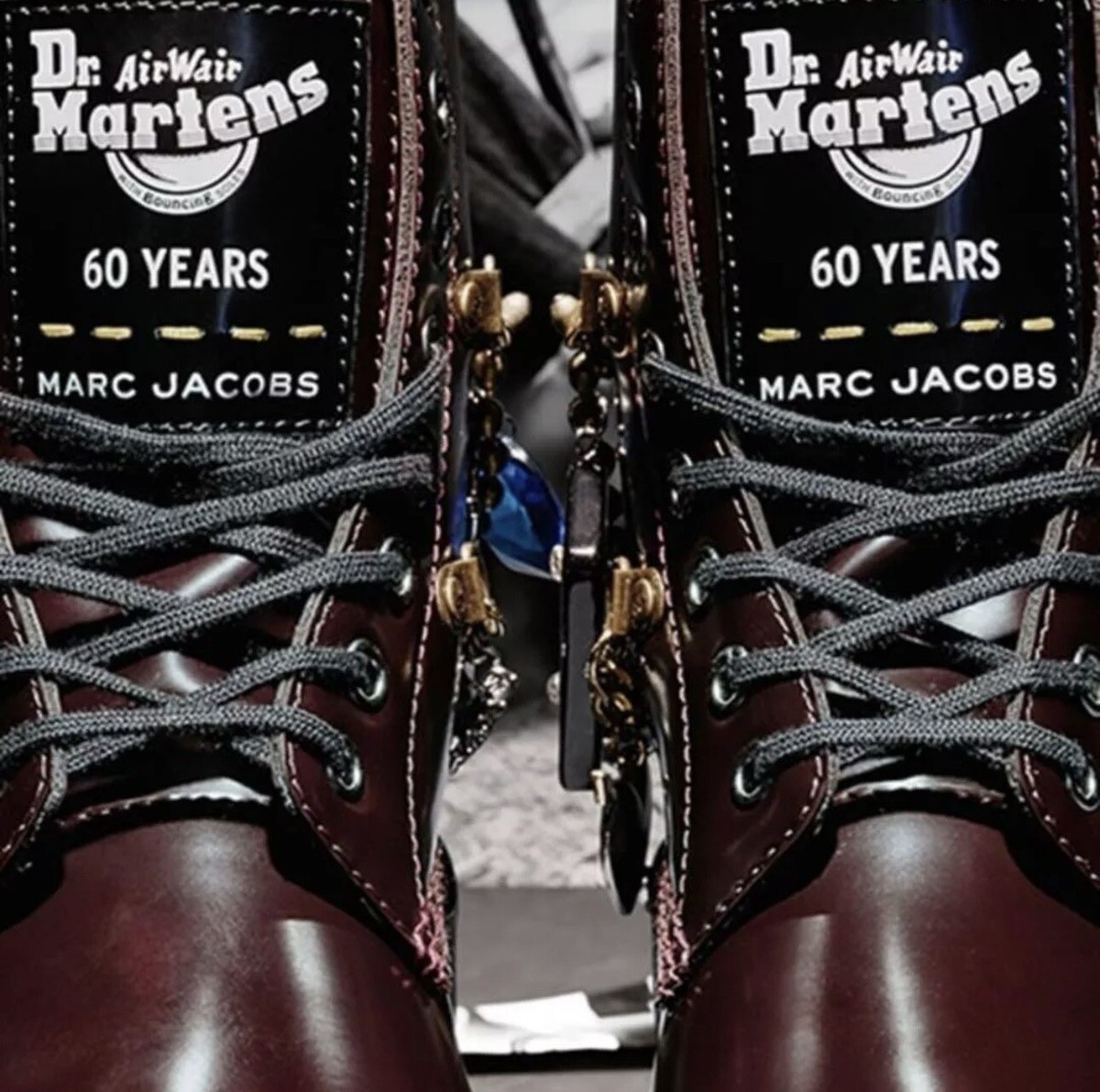 NIB DR. MARTENS 1460 Marc Jacobs Cherry Red Charm Boots Lim NIB DR. MARTENS 1460 Marc Jacobs Cherry Red Charm Boots Lim