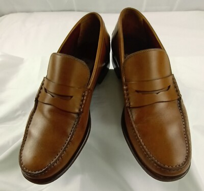 A. TESTONI ITALY MEN'S PENNY LOAFERS 60216 COPPER CASUAL/BUSINESS SHOES  SIZE 11