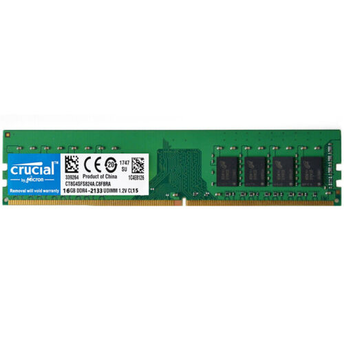 Crucial DDR4 16GB 1X16GB 2133Mhz PC4-17000 288pins Desktop Memory Dimm Ram - Picture 2 of 8