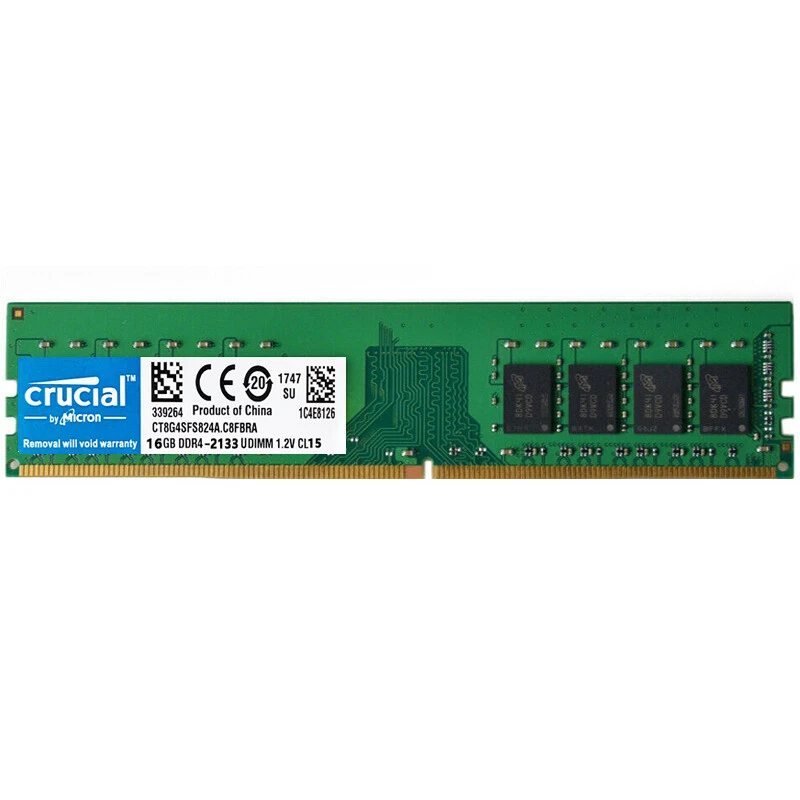 Crucial DDR4 16GB 1X16GB 2133Mhz PC4-17000 288pins Desktop Memory Dimm Ram - Image 2 of 4